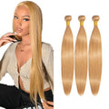 #27 Honey Blonde Straight Hair Bundles 16 18 20 Inch