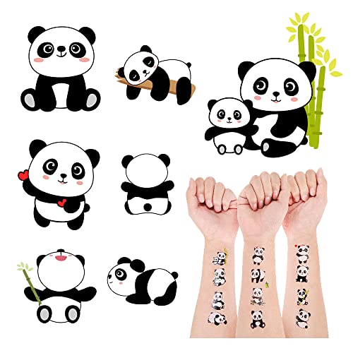 Panda Temporary Tattoos 24 Sheets - Waterproof Party Favors