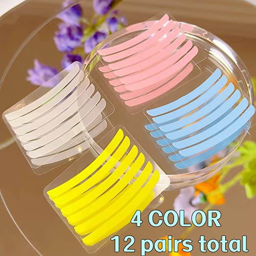 Silicone Lash Lift Ribbons 12 Pairs - Reusable Eyelash Perm Tape
