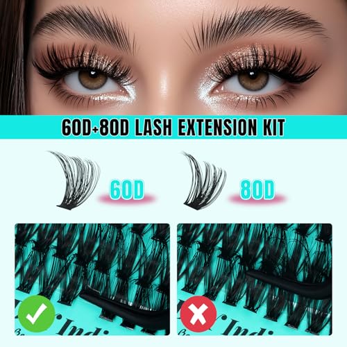 Wispy Cluster Lashes 280PCS 8-16mm DIY Eyelash Extensions