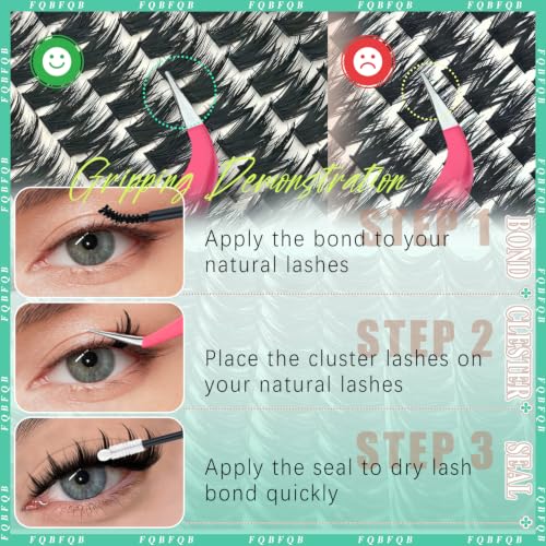 Spiky Lash Clusters Kit, 192Pcs Individual Extensions 9-18mm