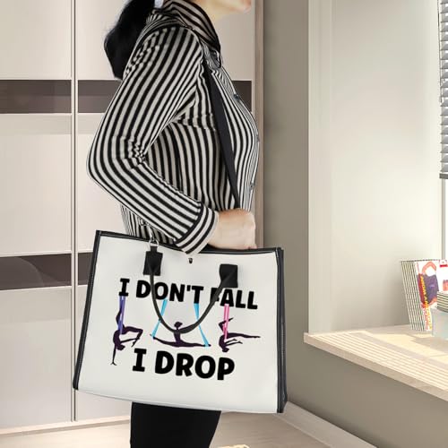 BWWKTOP Aerialist Cosmetic Makeup Bag Aerial Yoga Gifts I Don't Fall I Drop Aerial Dancer Makeup Zipper Pouch Bag Aerial Silk Gifts (I Don't Fall BG)