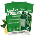 VERDORA Deep Cleansing Foot Pads - Bamboo Vinegar & Ginger Patches (24 Pack)