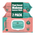 ECO SOUL Plant-Based Makeup Remover Wipes - 60 Count