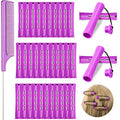 WILLBOND 36 Pcs Cold Wave Perm Rods with Rat Tail Comb