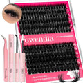 Fowendia Fluffy Lash Clusters Kit - 80D 100D D-Curl Eyelash Extensions