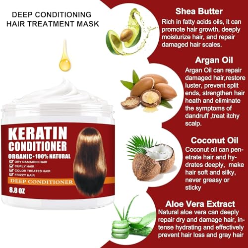 CRISTALBOX Keratin Hair Mask - Deep Conditioning Treatment 250g