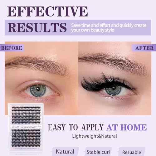 40D Lash Clusters - Natural Wispy DIY Eyelash Extensions 9-16mm