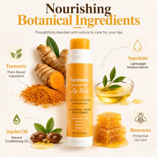 MUREND Turmeric Lip Balm - Dark Lip Treatment & Moisturizer (2PCS)