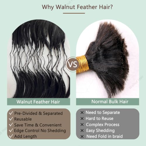 Deep Wave Crochet Human Hair Extensions Walnut #30 16 Inch Natural Braid Bundles