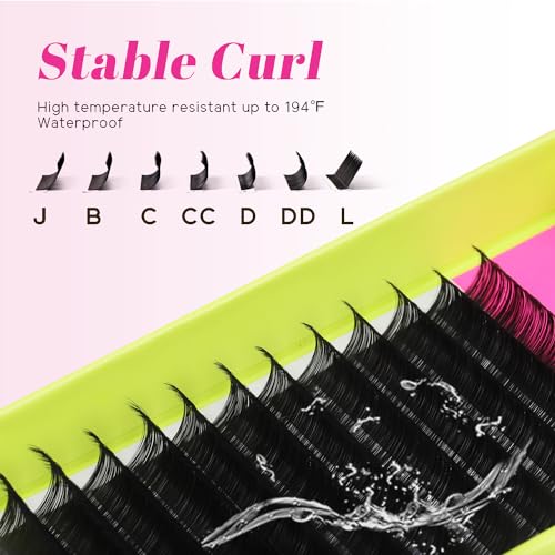 TDANCE Cashmere Lash Extensions Super Matte Black Volume Lash Extension C CC D DD B J L Curl 0.03-0.2mm Thickness Classic Lash Extensions Eyelash Extensions Professional Salon Use(0.03-DD,10-17mm)