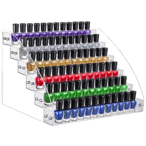 KINGROW 6-Tier Acrylic Nail Polish Organizer Display Rack