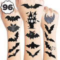 96 Bat Temporary Tattoos - Pre-Cut Stickers for Kids