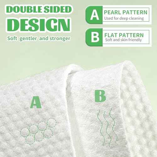 Disposable Face Towel, 200 Count Biodegradable Face Towels, for Washing Soft Cotton Dry Wipes Facial Cloths Towelettes for Washing and Drying, Facial Tissue for Cleansing