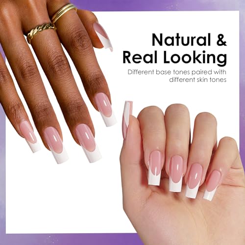 Canvalite French Tip Press On Nails - 300 Pcs