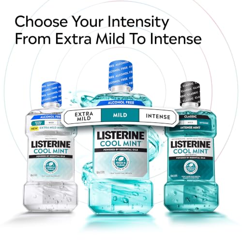 Listerine Cool Mint Alcohol-Free Mouthwash Mild Mint 33.8 fl oz - Pack of 1
