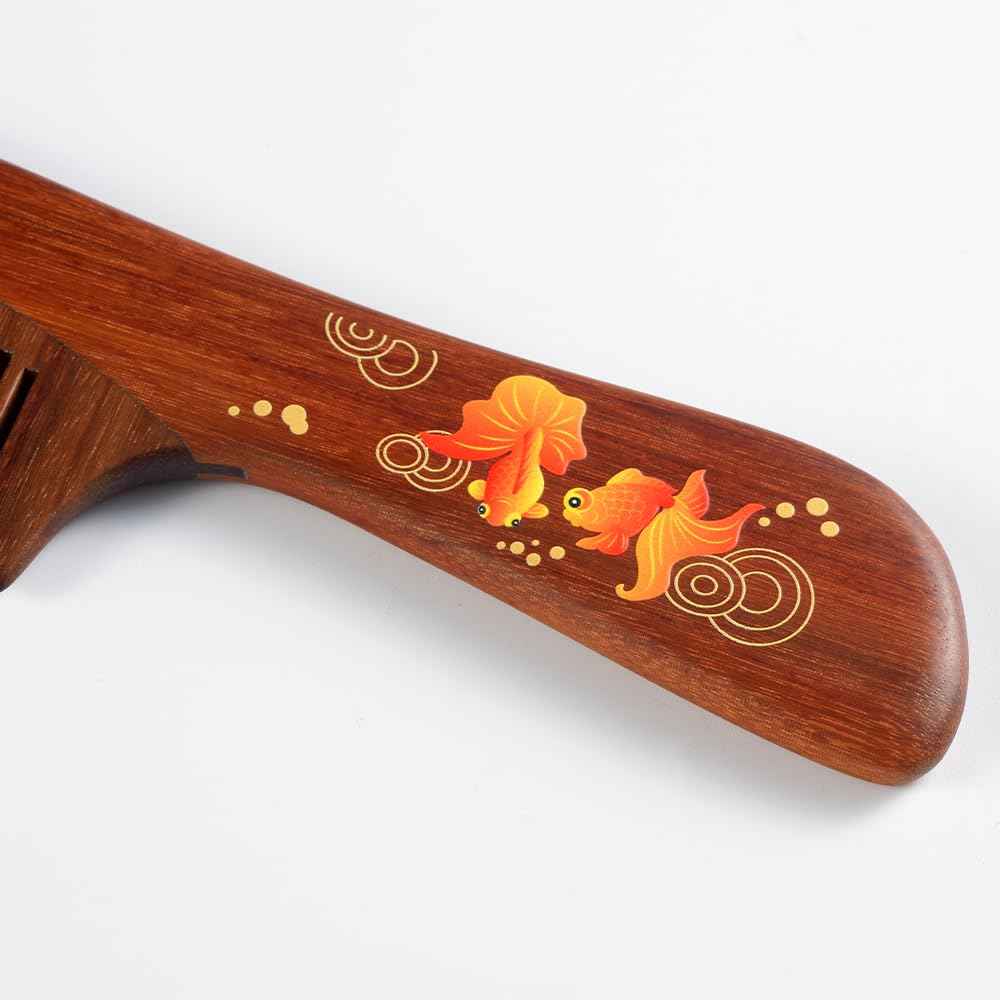 TAN MUJIANG Hair Comb Natural Wood Anti-static (Goldfish)
