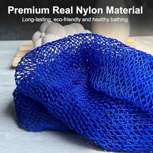 African Net Sponge, 2 Pack African Bath Sponge Scrub Net, Gentle Exfoliation for Daily Shower Use, Pink and Purple