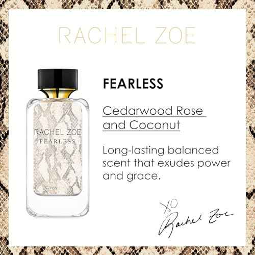Rachel Zoe Fearless Eau De Parfum Spray - Gourmand Fragrance Body Spray for Women - Vanilla And Tuberose Musk - Designer Womens Perfume - 3.4 oz