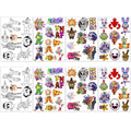 Horror Game Temporary Tattoos - 8 Sheets Waterproof