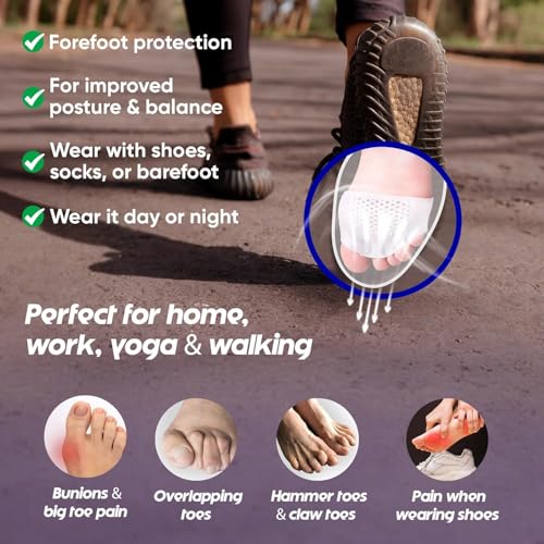 Hyggear Silicone Toe Separators - Pain Relief for Bunions & Hammer Toes
