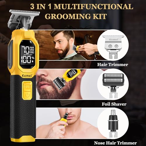 KEMEI 1878 Cordless Beard Trimmer 3-in-1 Hair Clipper