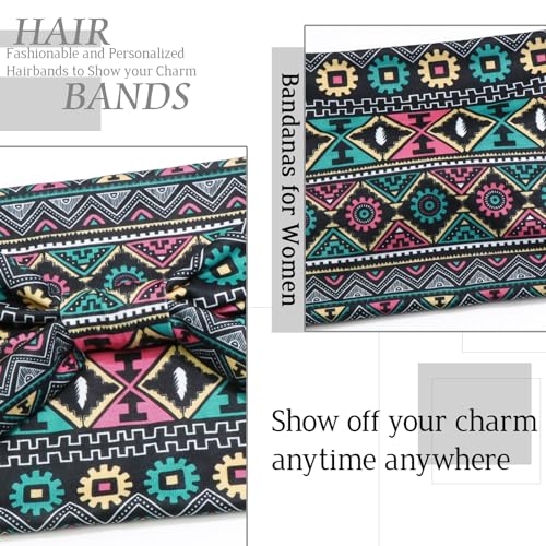 SAWINDA Wide Bow Headbands for Women - Stretchy Non-Slip Hairbands