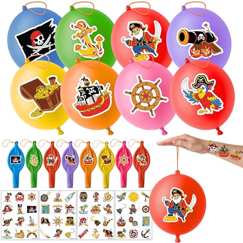 Pirate Punch Balloons Party Pack 24ct + 48 Tattoos