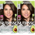 Garnier Hair Color Nutrisse Ultra Coverage Nourishing Creme, 500 Deep Medium Natural Brown (Glazed Walnut) Permanent Hair Dye, 1 Count (Packaging May Vary) (Pack of 2)