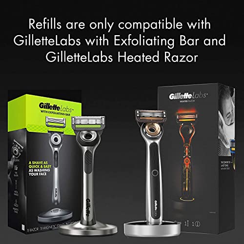 Gillette Labs Men's Razor Blade Refills with Exfoliating Bar, Compatible with Gillette Labs Razors, 10 Cartridges
