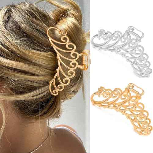 CAKURE Hair Claw Clips Metal Gold Hair Clips Fancy Claws Hair Accessories for Women