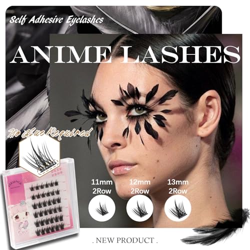 Self-Adhesive Cluster Lashes - Glueless Individual Eyelash Extensions