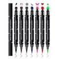 7-Piece Colorful Eyeliner Stamp Set with Dual-Ended Liners