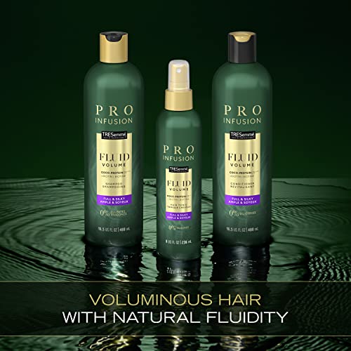 TRESemm? Cruelty-Free Pro Infusion Fluid Volume Conditioner For Full & Silky Hair Infused With Natural Coconut Droplets + Plant-Based Salon Protein + Biotin 16.5oz