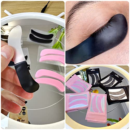 12-Piece Reusable Silicone Eye Patches for Lash Lifts & Extensions