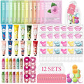 120 PCS Spa Party Supplies for Girls, Spa Party Favors Include Face Masks Skincare, Hand Cream, Lip Balm, Under Eye Patches, Lip Mask, Foot Bath Bombs, Bulk Birthday Sleepover Party Supplies for Women