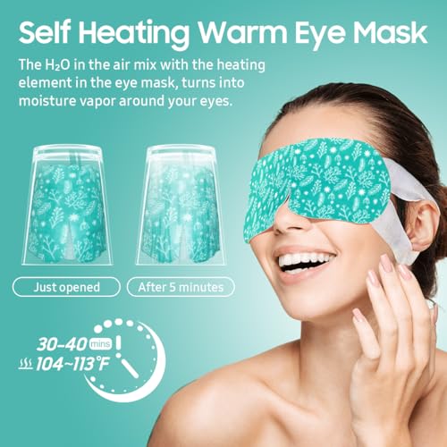BeHoomi Steam Eye Mask 30-Pack, Self-Heating Warm Compress