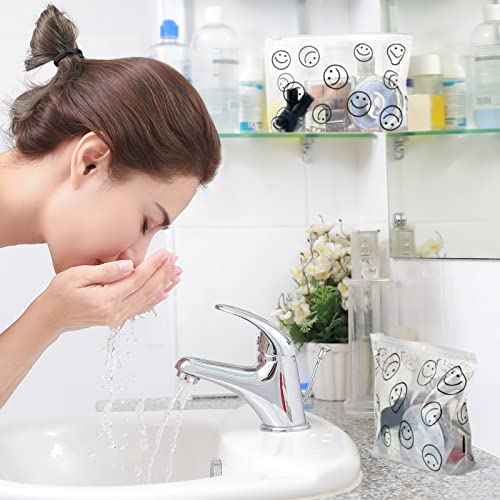 Silkfly 50 Pcs Clear Makeup Bags Bulk Cosmetic Bags with Zippers Travel Toiletry Pouch for Women Men Portable Waterproof PE Pouch Fit Airport Airline Compliant