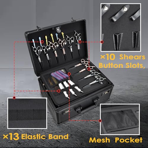 Professional Barber Case with Sliding Trays for Clippers & Tools
