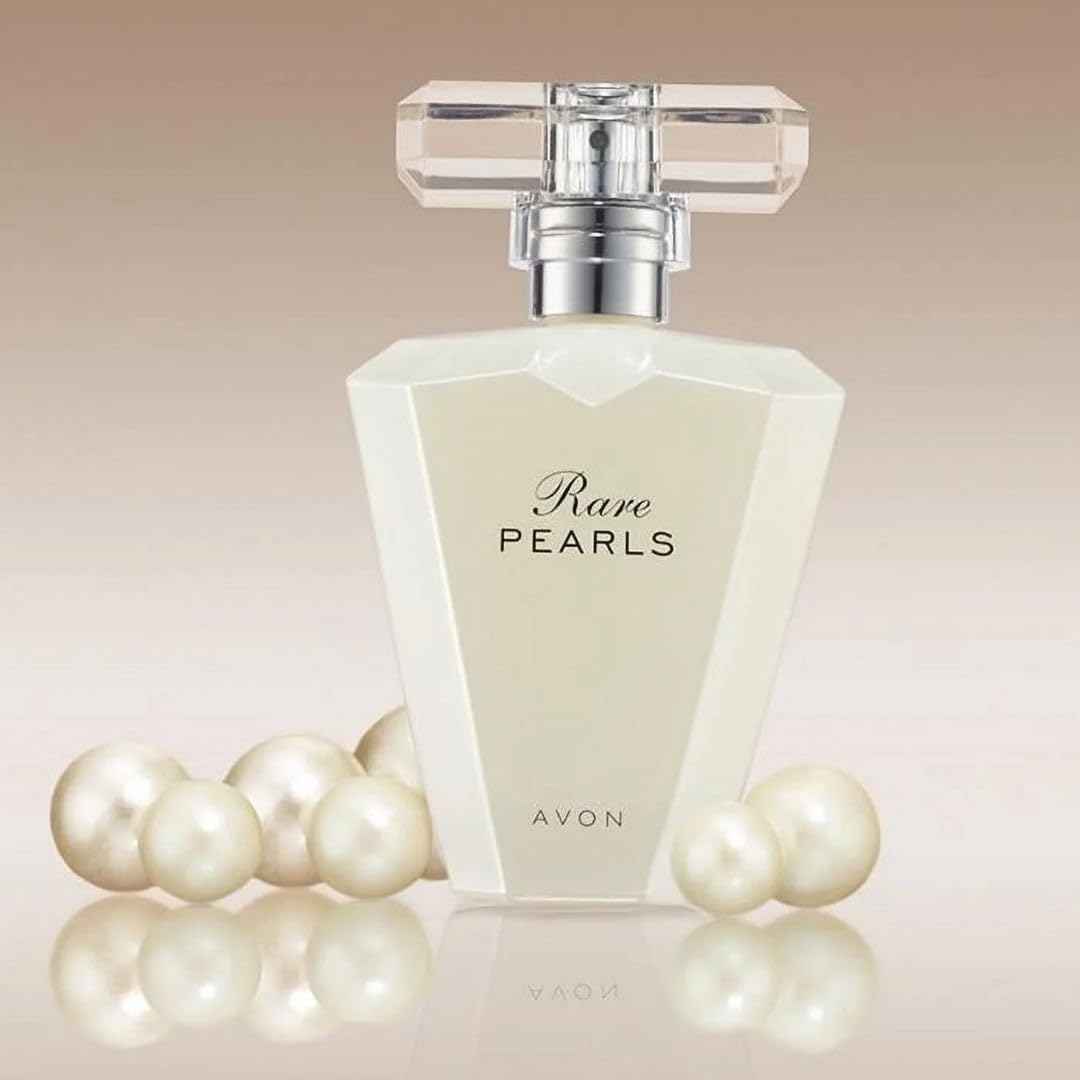 AVON Rare Pearls Eau De Parfum Spray for Women, 1.7 fl oz, Elegant Soft Floral Fragrance with Magnolia, White Pepper and Rosewood, Long Lasting and Timeless Scent