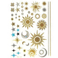 Allydrew Metallic Temporary Tattoos - Gold, Silver & Black