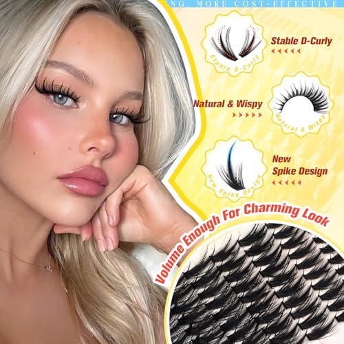 Manga Cluster Lashes 300Pcs 13-21MM D-Curly Wispy Eyelash Extensions