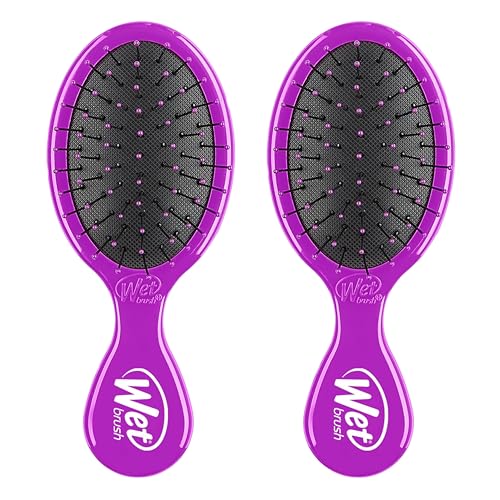 Wet Brush Mini Detangler Hair Brush - Purple, Travel Size with IntelliFlex Bristles
