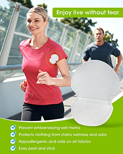 Disposable Armpit Sweat Pads - 100 Count, Extra Adhesive Protection