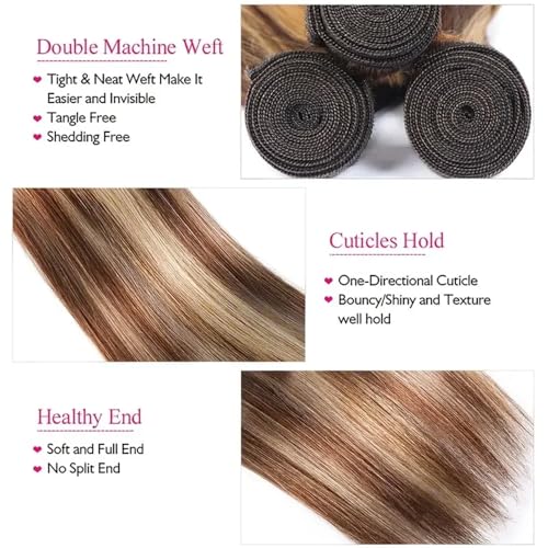 P33/613 Straight Human Hair Bundles 20 22 24 Inch