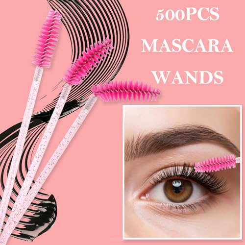 Disposable Eyelash Brush Spoolies 500PCS for Makeup & Lash Extensions