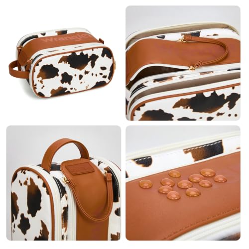 Montana West Large Travel Makeup Bag with Dividers & Handle