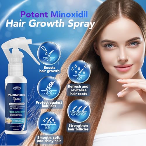 5% Minoxidil Hair Growth Spray for Men & Women - 3 Pack
