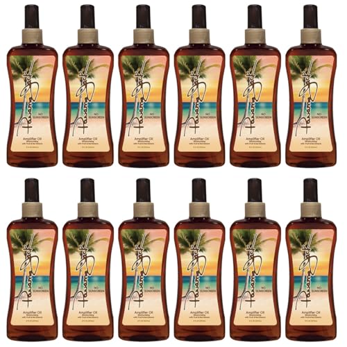 Panama Jack Amplifier Suntan Oil - Contains No Sunscreen Protection (0 SPF), Light Formula with Exotic Oils, Fruit and Nut Extracts, Tropical Fragrance, 8 FL OZ (Pack of 6)