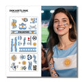 Argentina Flag Temporary Tattoo Set - 3 Pack for Game Day & Parties